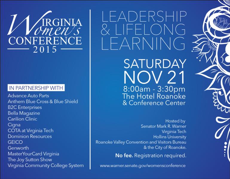 Virginia Women's Conference 2015 Event Graphic